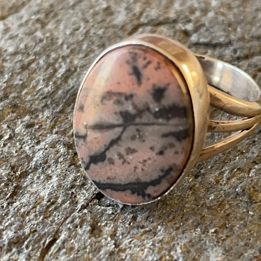 Native American Jasper Ring Vintage Size 6 1/4